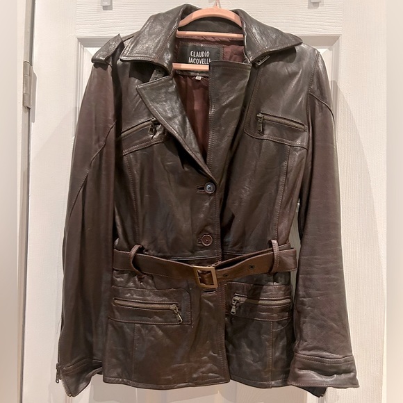 Authentic Claudio Iacovelli Italian LeatherJacket - Picture 1 of 6